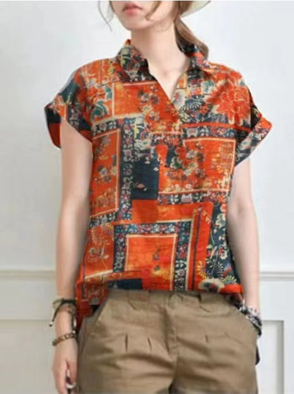 Women's Printed Short Sleeve Casual Fashion