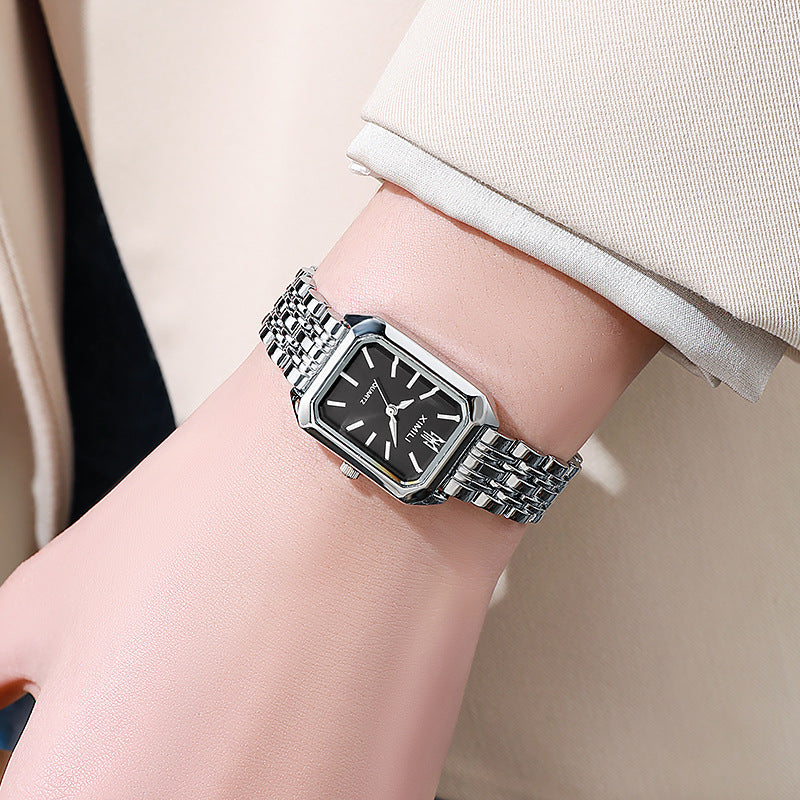 Fashion Simple Square Steel Strap Women's Watch touchydesign