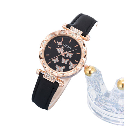 Women's Fashion Simple Butterfly Digital Belt Watch touchydesign