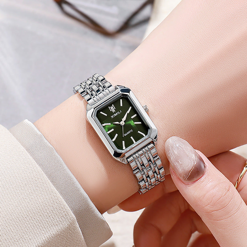 Fashion Simple Square Steel Strap Women's Watch touchydesign