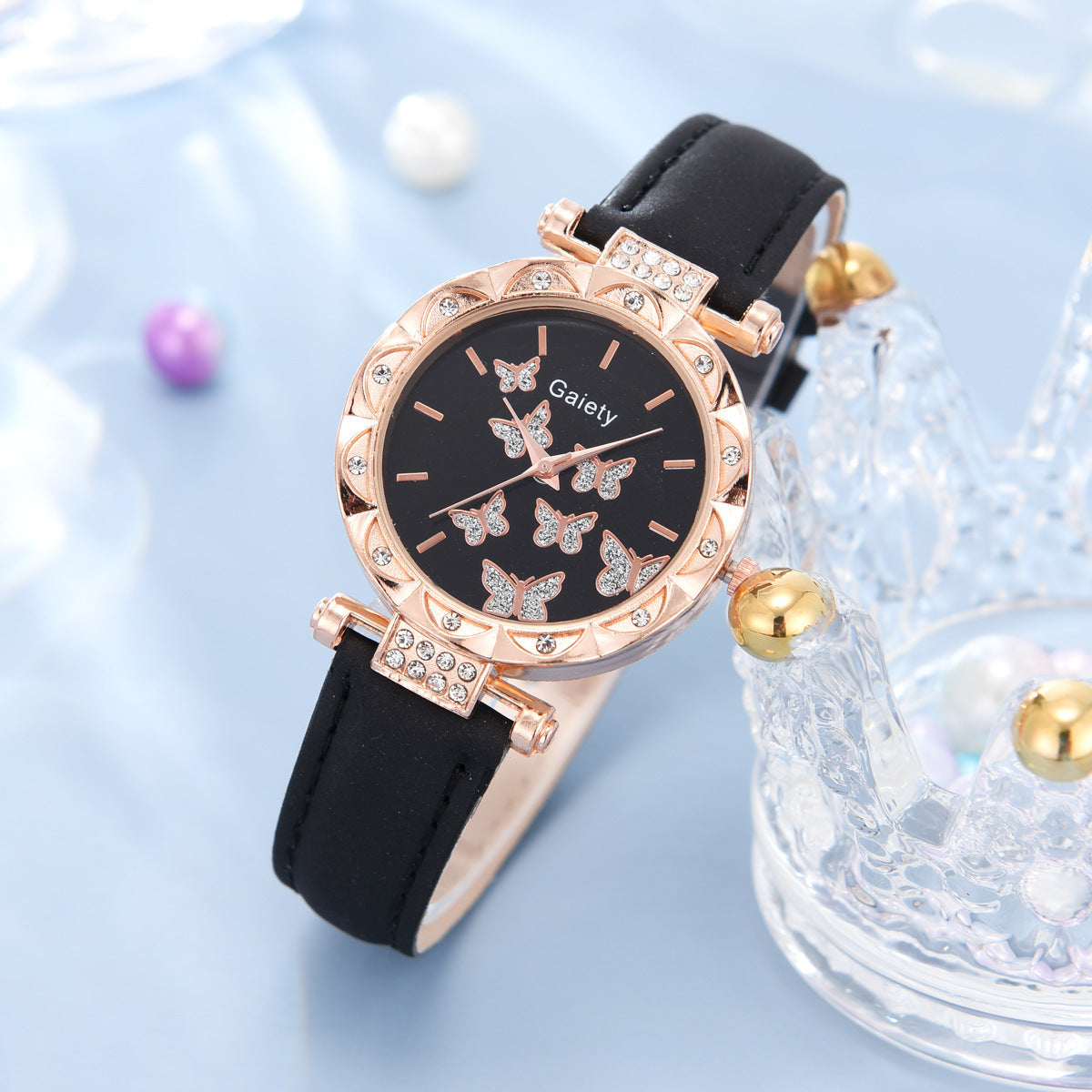 Women's Fashion Simple Butterfly Digital Belt Watch touchydesign