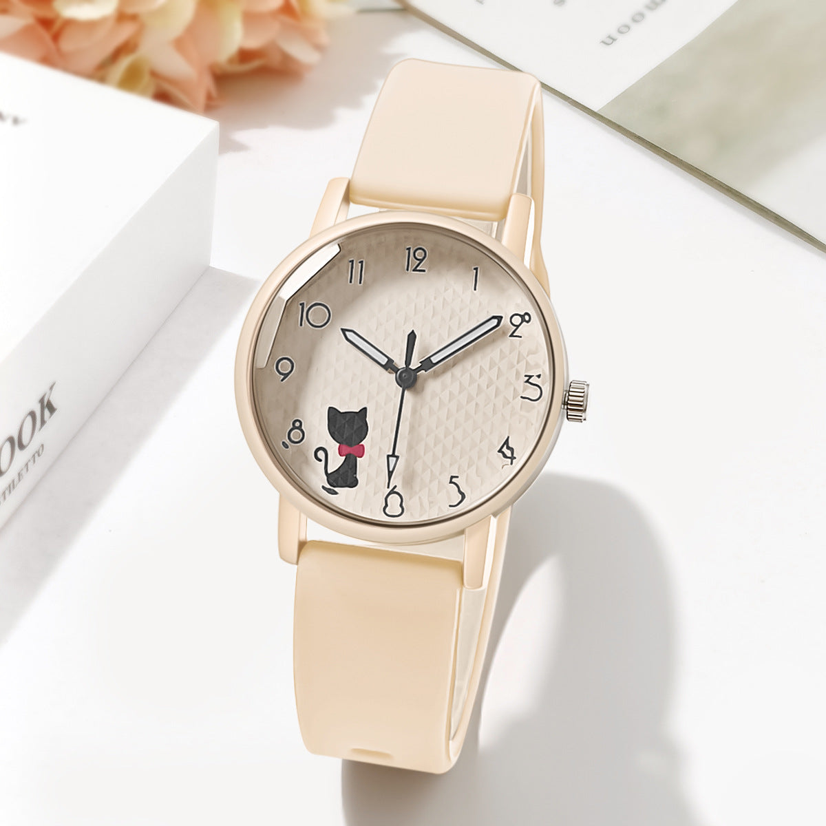 Female Student Silicone Strap Quartz touchydesign