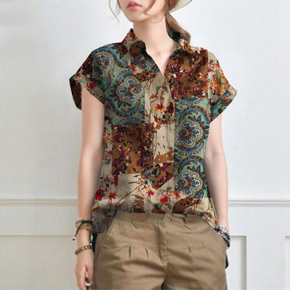 Women's Printed Short Sleeve Casual Fashion