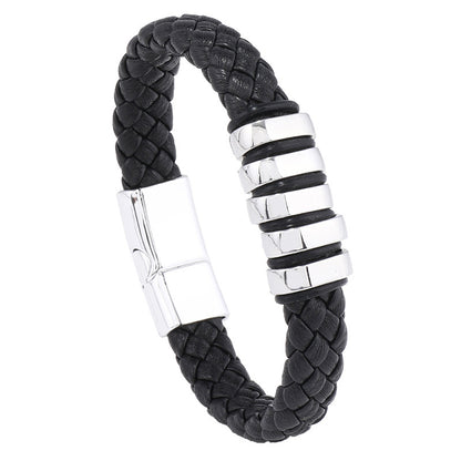 Multi-layer Leather Woven Bracelet Wrist Ring touchydesign