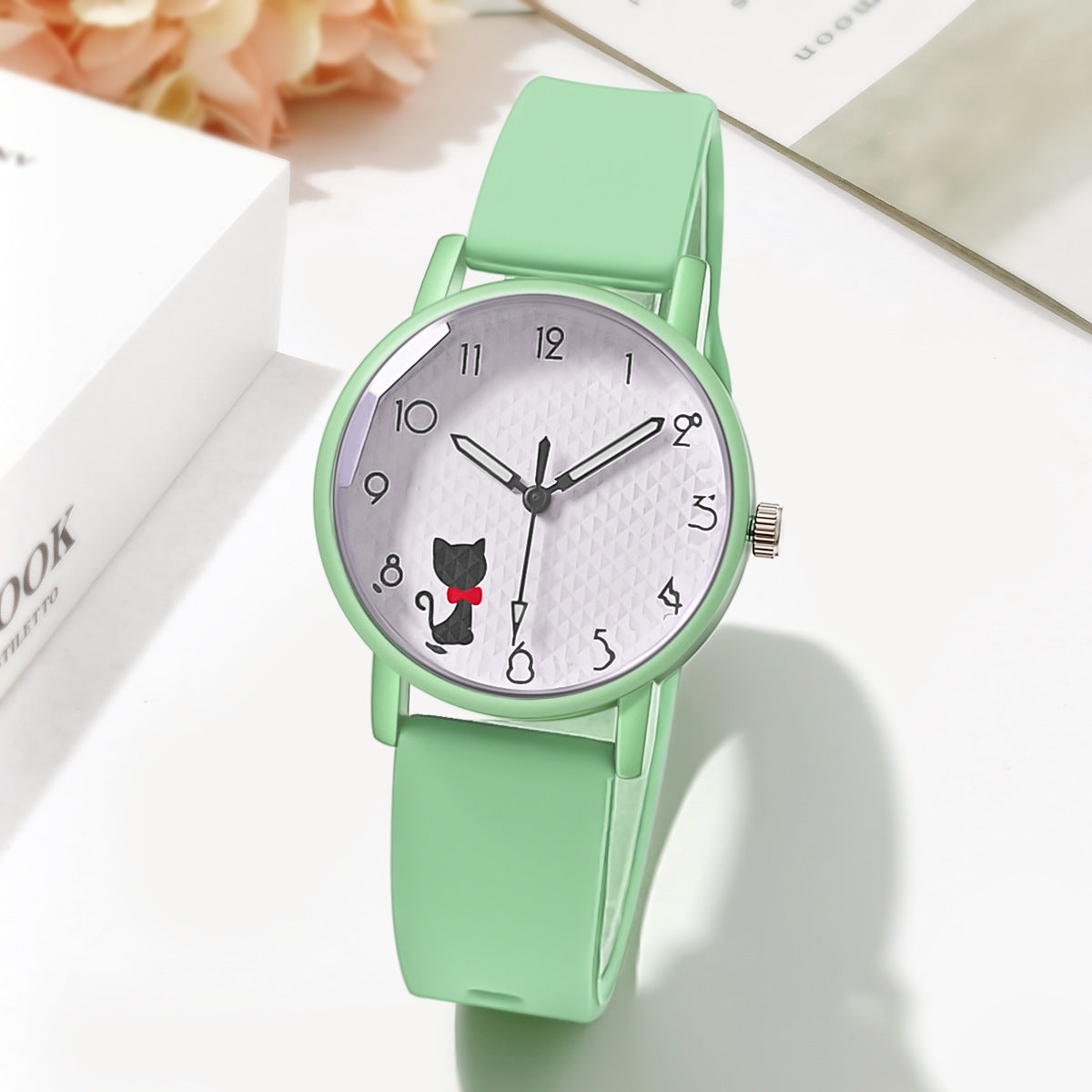 Female Student Silicone Strap Quartz touchydesign