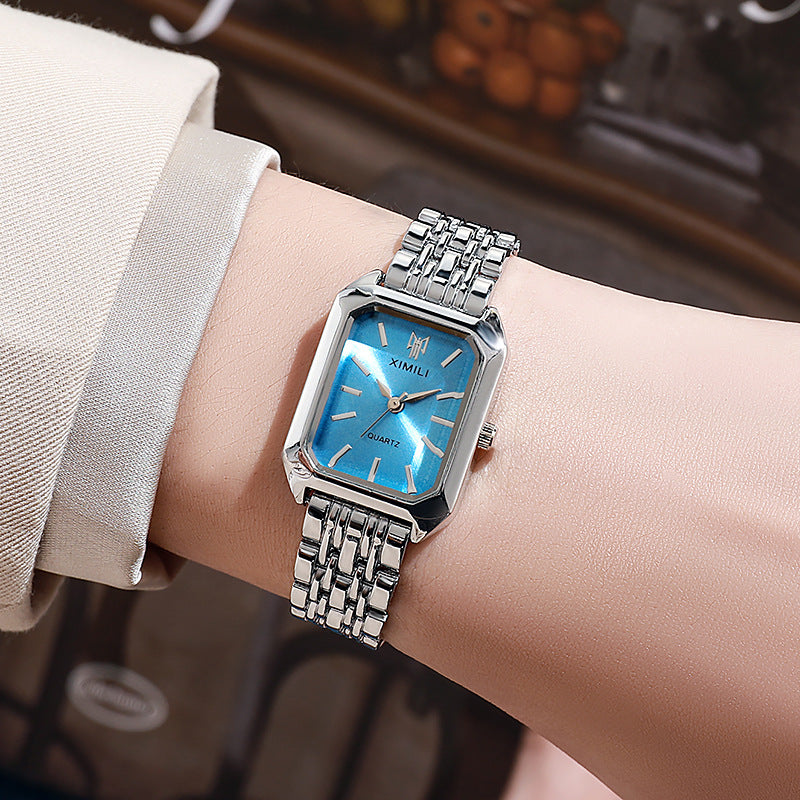 Fashion Simple Square Steel Strap Women's Watch touchydesign