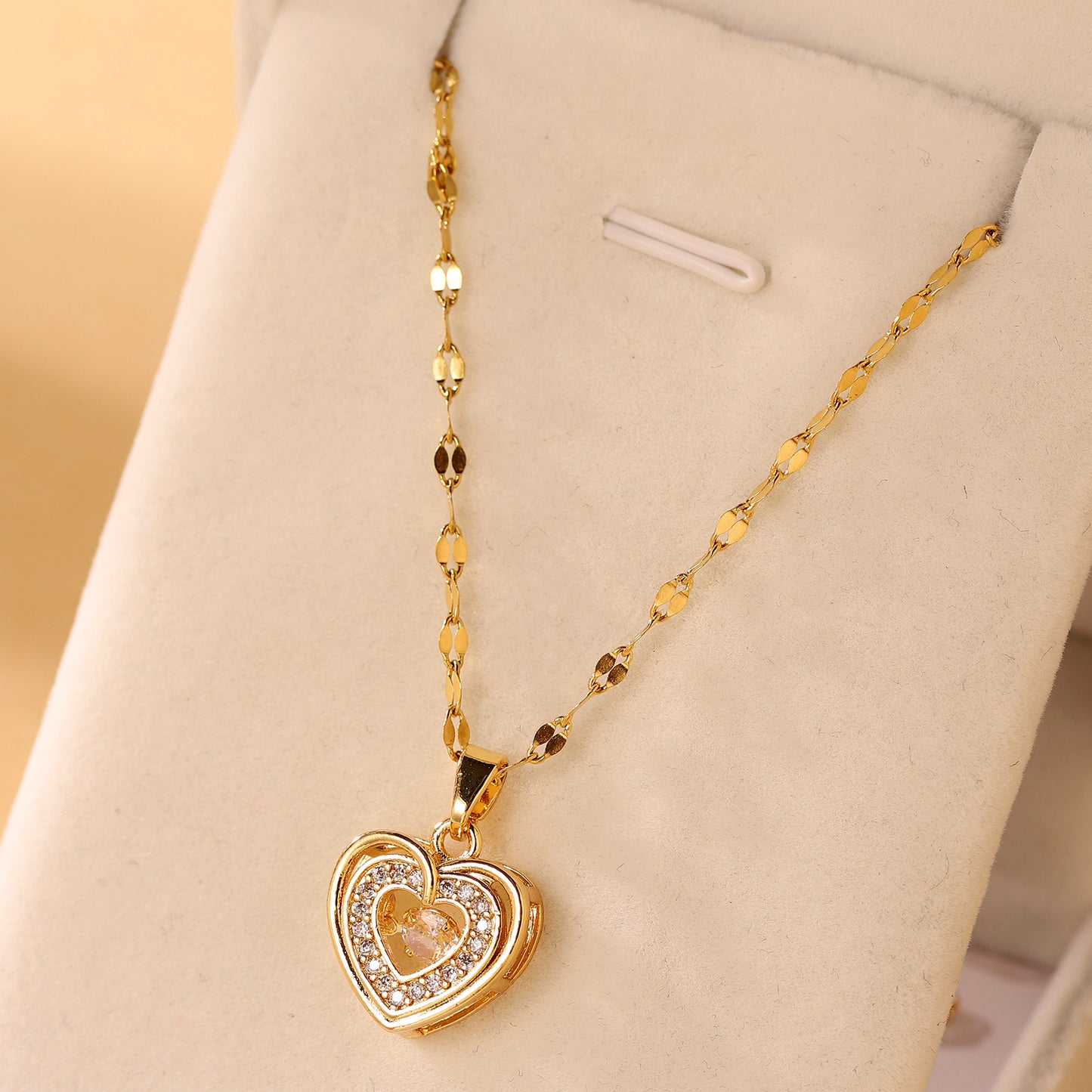 New Simple Temperament Net Red Love Necklace Smart Light Luxury Fashion Versatile Collar Chain Qixi Valentine's Day Gift touchydesign