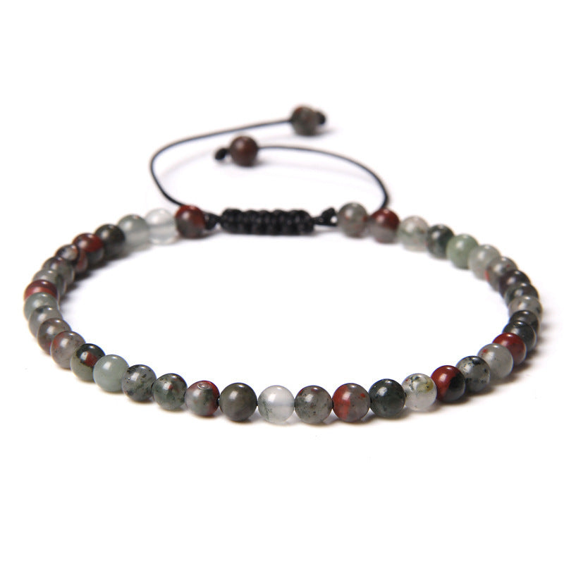 Adjustable Natural Raw Gemstone Beading Bracelet touchydesign