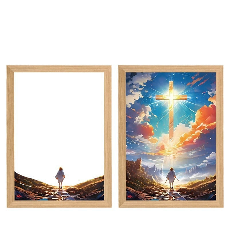 Jesus LED Light Painting Home Decoration