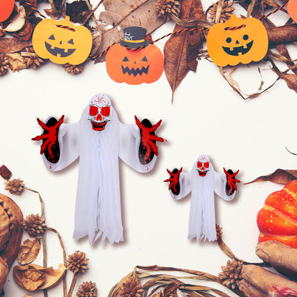 Halloween ghost ornaments for atmosphere decoration in haunted house setups