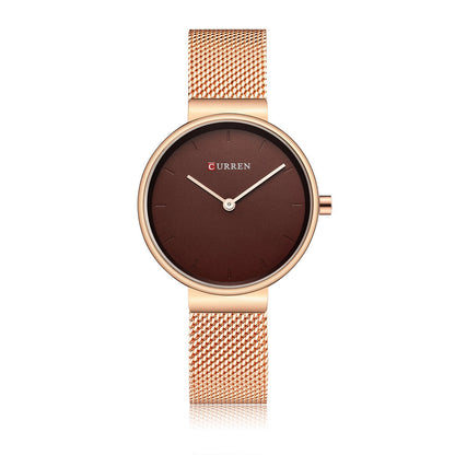 Fashion New Water Quartz Watch Women's Mesh Belt Casual Business Pointer Watch touchydesign