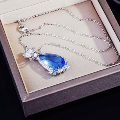 Elegant water drop sky necklace with European and American design