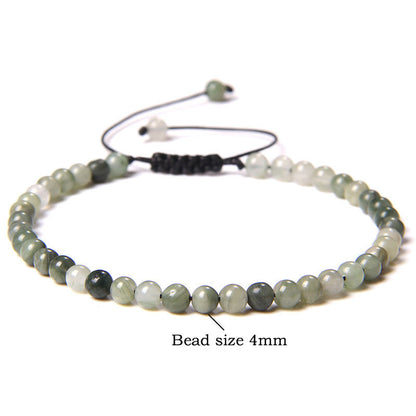 Adjustable Natural Raw Gemstone Beading Bracelet touchydesign