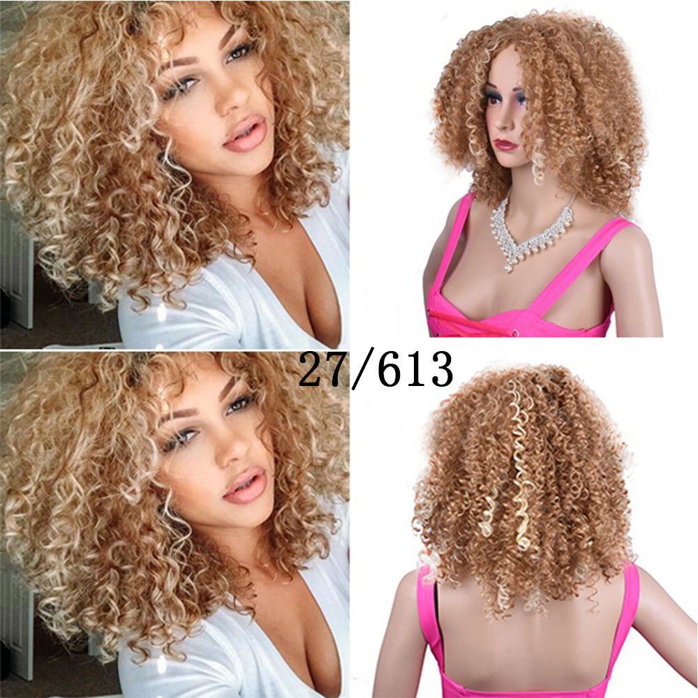 Synthetic Afro Curly Wig African Wigs For Black Women touchydesign