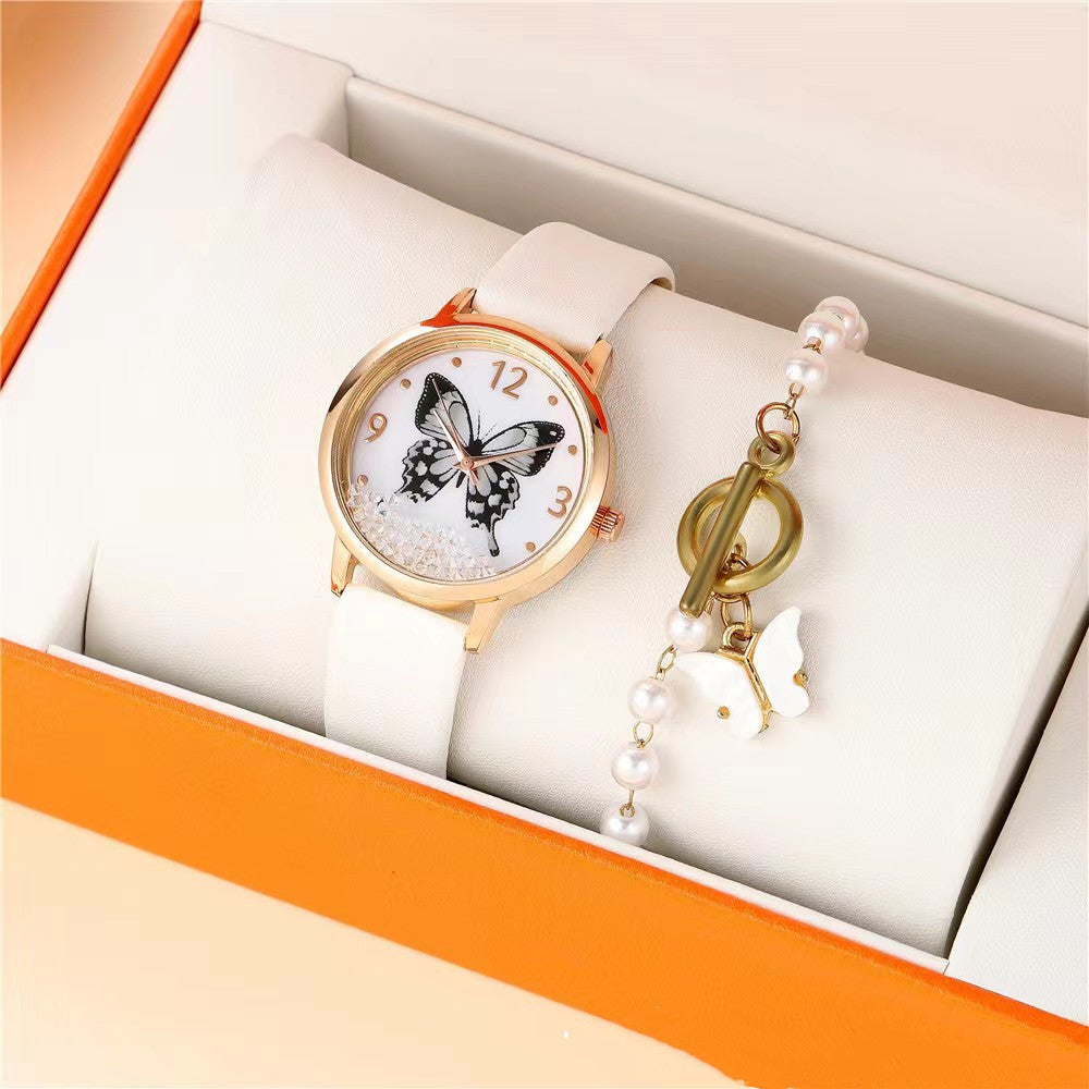 Women's Fashion Numbers Rhinestone Butterfly Quartz Watch touchydesign