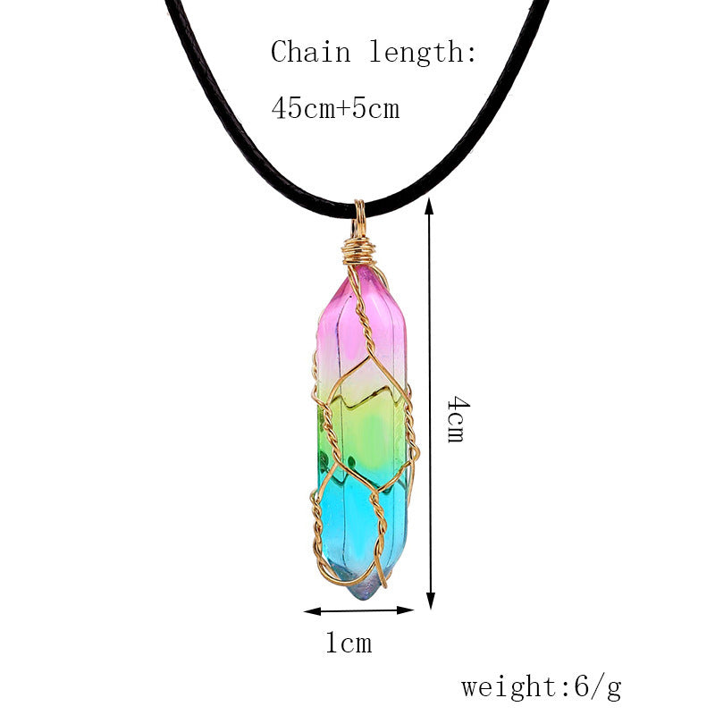 Women's Transparent Geometric Diamond Crystal Necklace touchydesign