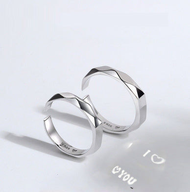 925 sterling silver ring with hidden love pattern, ideal for romantic weddings and engagements