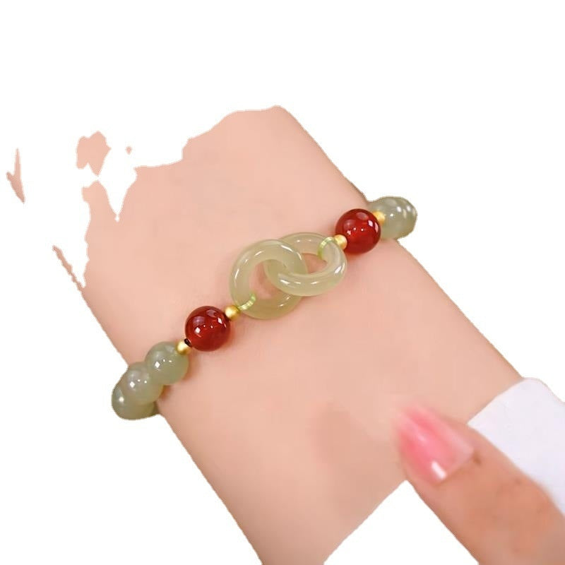 Ring Buckle Chalcedony Simple Bracelet Bracelet Female Light Luxury touchydesign