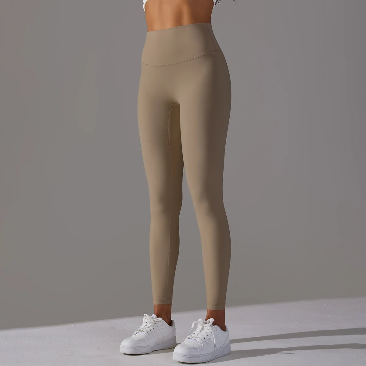 "Cropped Nude Feel High Waist Hip - Lift Tights | Breathable Performance Pants" - touchydesign