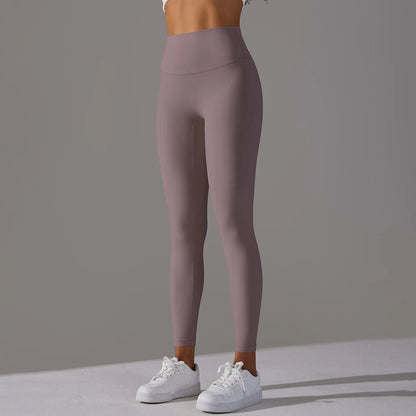 "Cropped Nude Feel High Waist Hip - Lift Tights | Breathable Performance Pants" - touchydesign