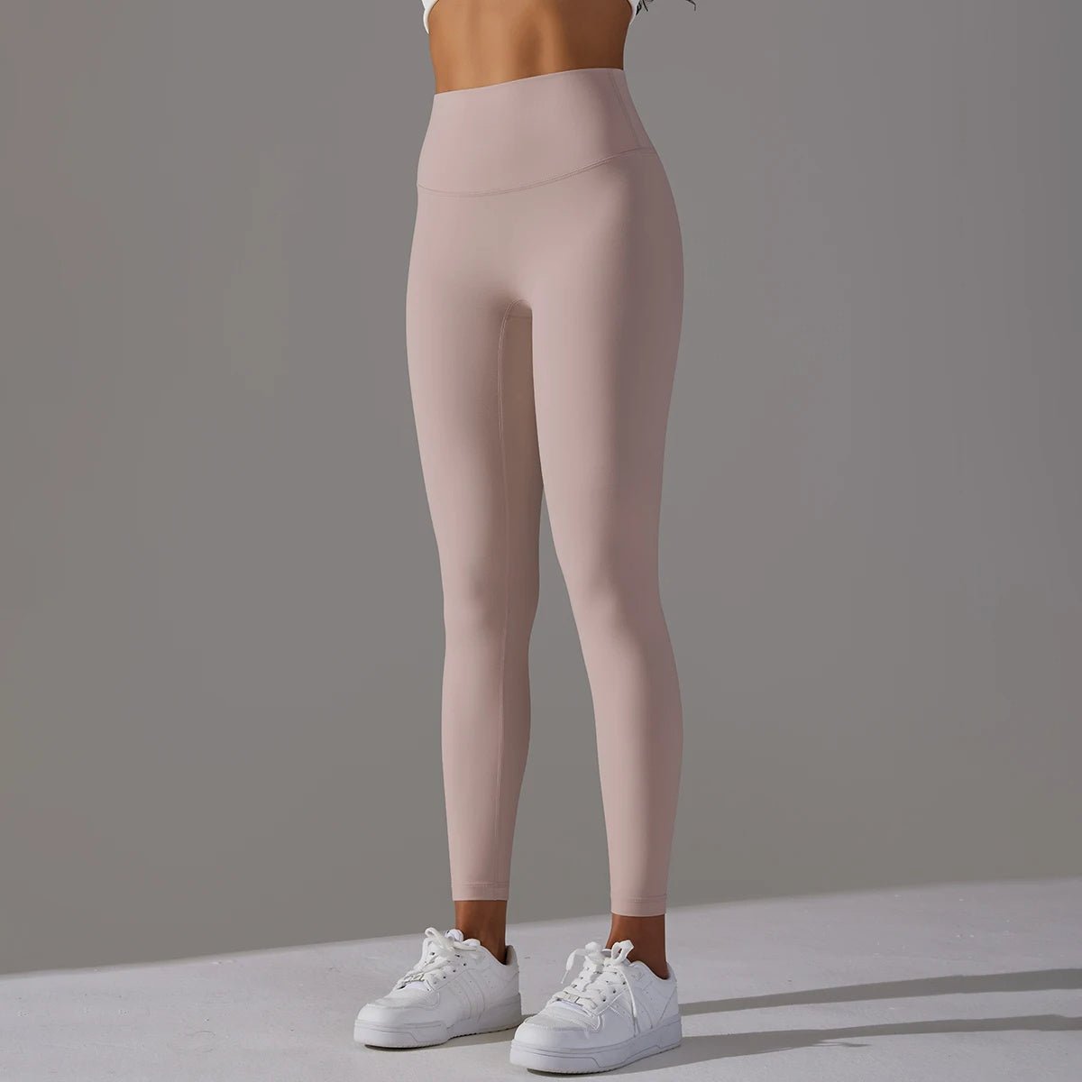 "Cropped Nude Feel High Waist Hip - Lift Tights | Breathable Performance Pants" - touchydesign