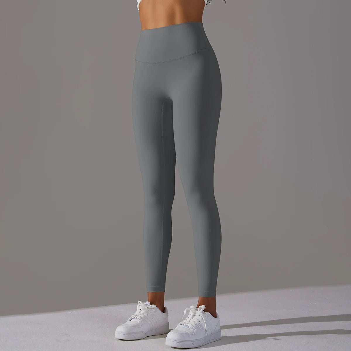 "Cropped Nude Feel High Waist Hip - Lift Tights | Breathable Performance Pants" - touchydesign