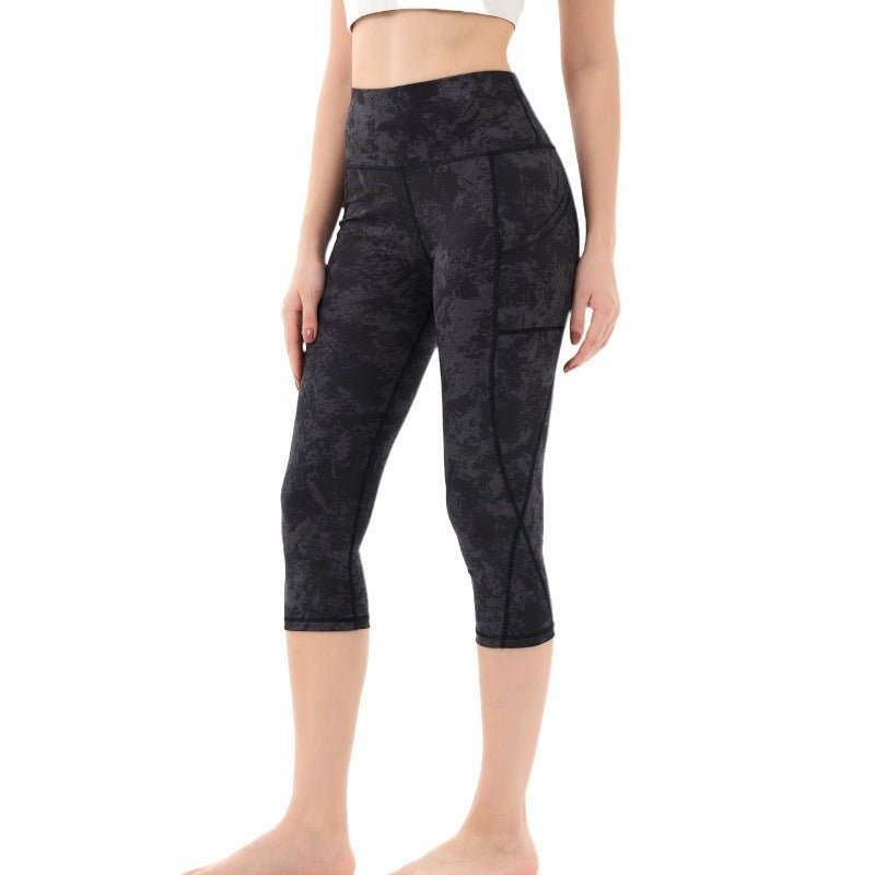 "Cropped Yoga Pants | Printed Fitness Leggings for Women | Stylish and Comfortable Workout Wear" - touchydesign