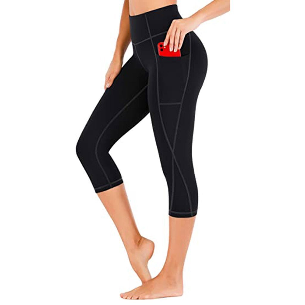 "Cropped Yoga Pants | Printed Fitness Leggings for Women | Stylish and Comfortable Workout Wear" - touchydesign