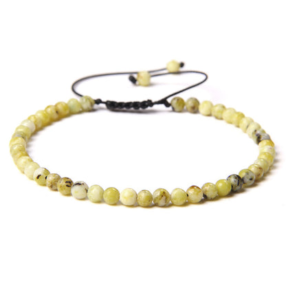 Adjustable Natural Raw Gemstone Beading Bracelet touchydesign