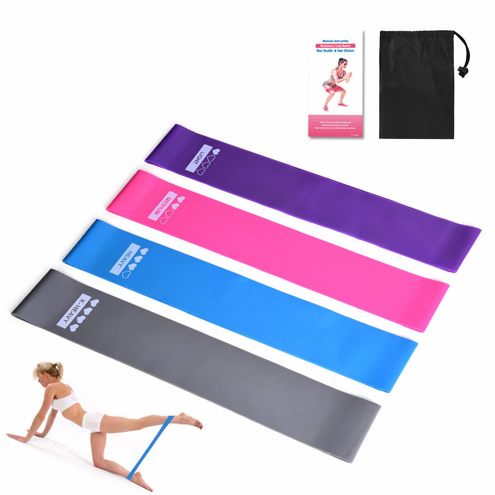 "Elastic resistance bands for fitness - versatile bands for bodybuilding, booty workouts, yoga, and gym exercises. Mini rubber bands for effective training.