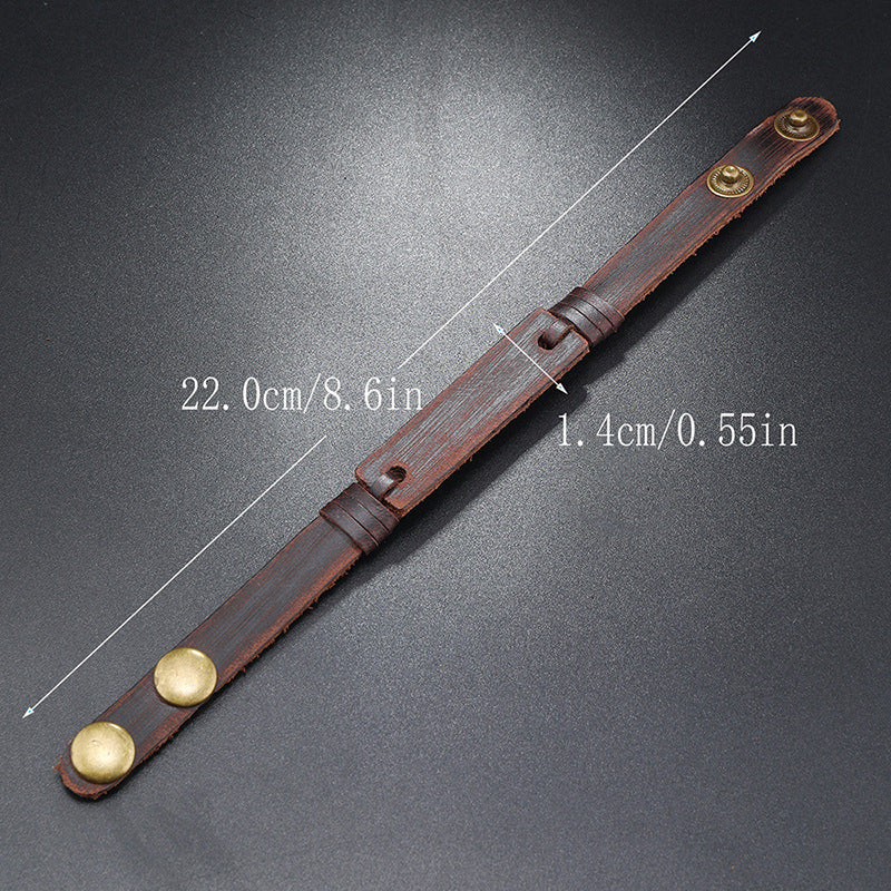 Leather Bracelet Creative Light Board Multi-layer Cowhide Bracelet Adjustable touchydesign