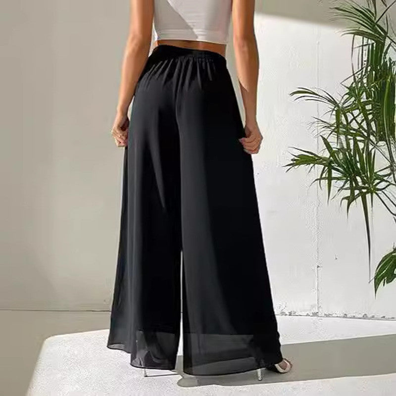 Chiffon Wide Leg Women's Loose Fashion Pants touchydesign