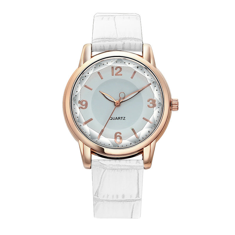 Women's Two-tone Dial Belt Quartz Watch touchydesign