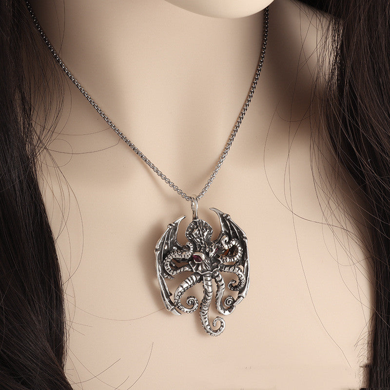 Women's Octopus Monster Punk Necklace touchydesign