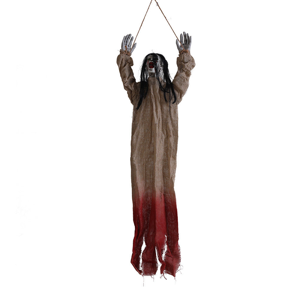 Halloween hanging ghost decoration prop for haunted house and secret room layout