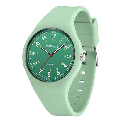 Elementary School Student Luminous Waterproof Silicone Quartz Watch touchydesign