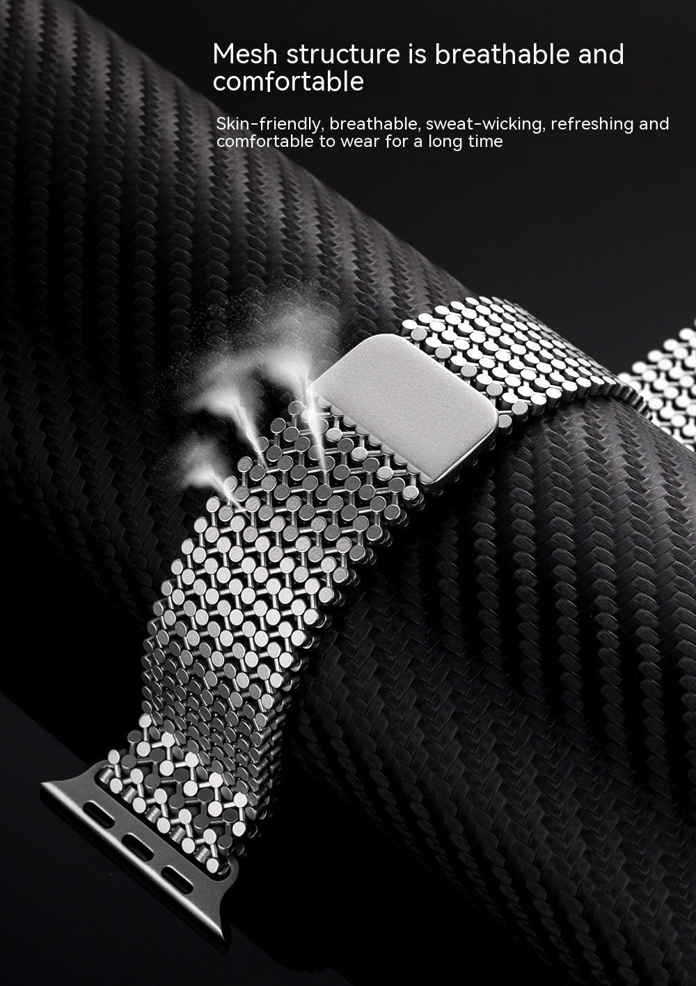 Watch Strap Stainless Steel Loop Magnetic Metal touchydesign