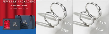 925 sterling silver ring with hidden love pattern, ideal for romantic weddings and engagements