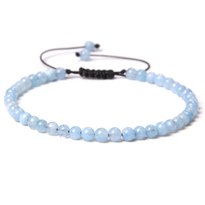 Adjustable Natural Raw Gemstone Beading Bracelet touchydesign