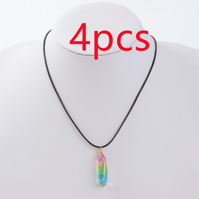 Women's Transparent Geometric Diamond Crystal Necklace touchydesign