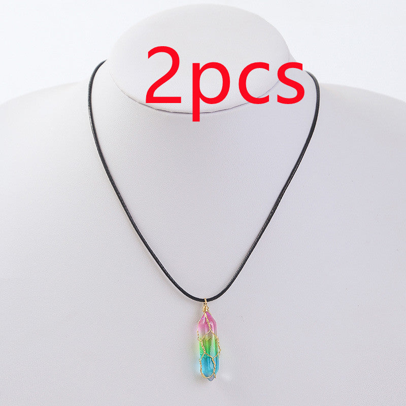 Women's Transparent Geometric Diamond Crystal Necklace touchydesign