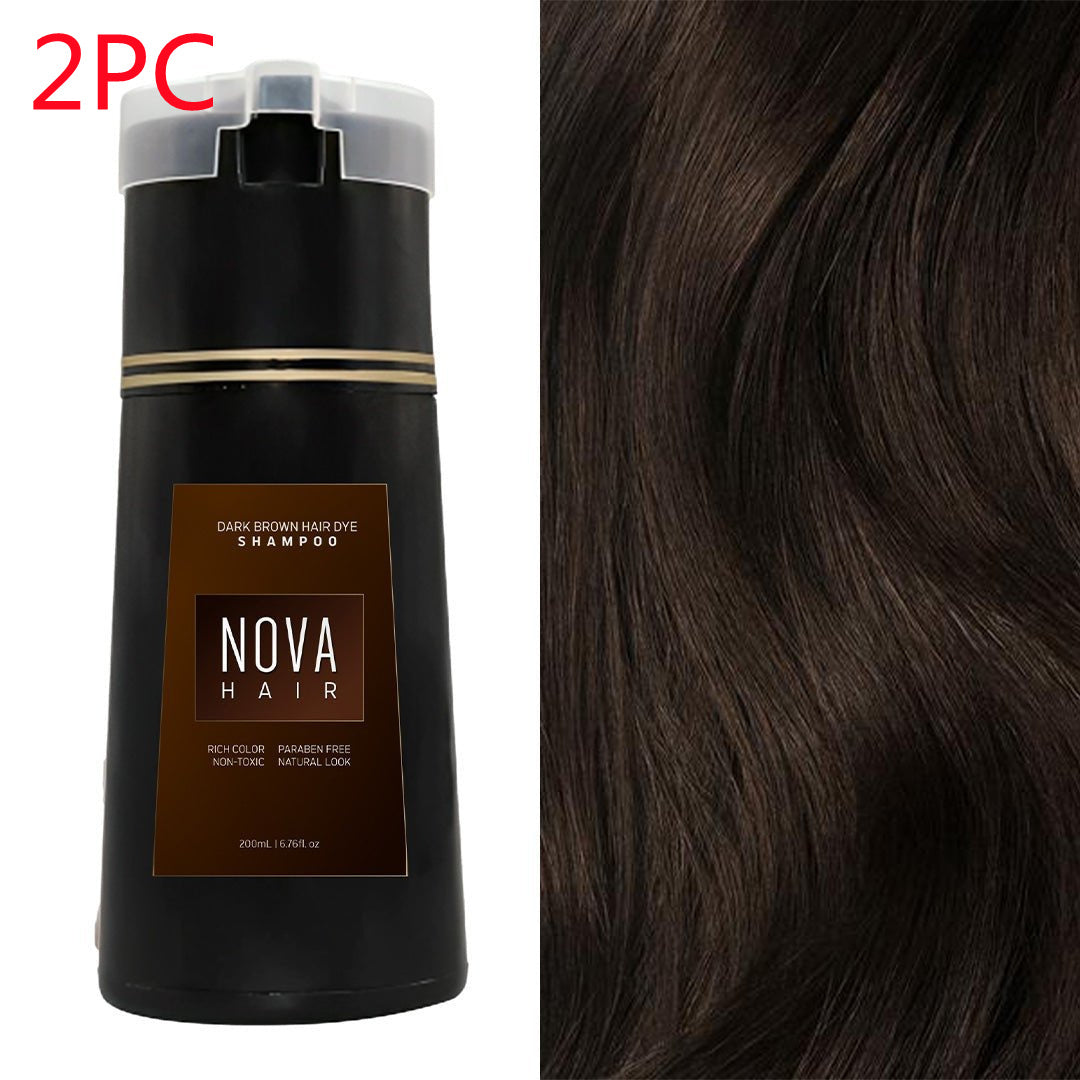 3-in-1 Natural Hair Dye Shampoo for Men and Women | Fast and Long-Lasting Black Hair Dye with Hair Care Benefits"