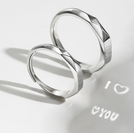 925 sterling silver ring with hidden love pattern, ideal for romantic weddings and engagements