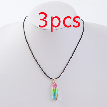 Women's Transparent Geometric Diamond Crystal Necklace touchydesign