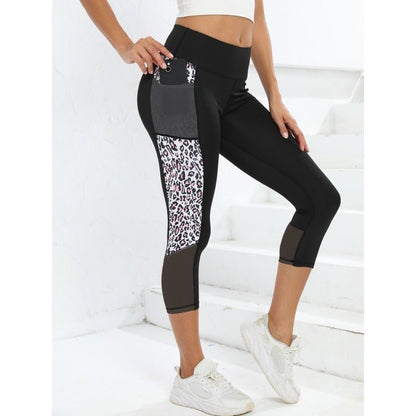 "Leopard Splicing High Waist Yoga Pants for Women - Stylish and Comfortable Activewear" - touchydesign