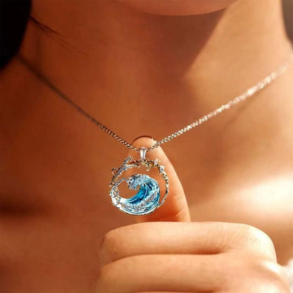 "Ocean Theme Adjustable Necklace - HAILANG Design, Stylish and Versatile Jewelry" - touchydesign